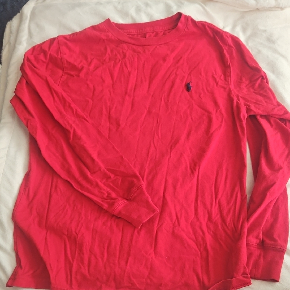Polo by Ralph Lauren Red Long Sleeve Tee Classic Fit